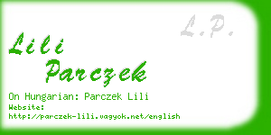 lili parczek business card